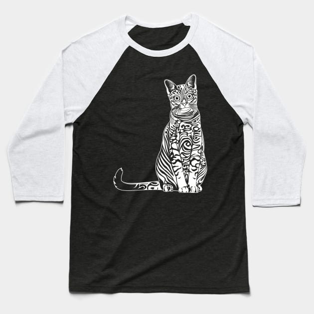 cat Baseball T-Shirt by ElectricPeacock